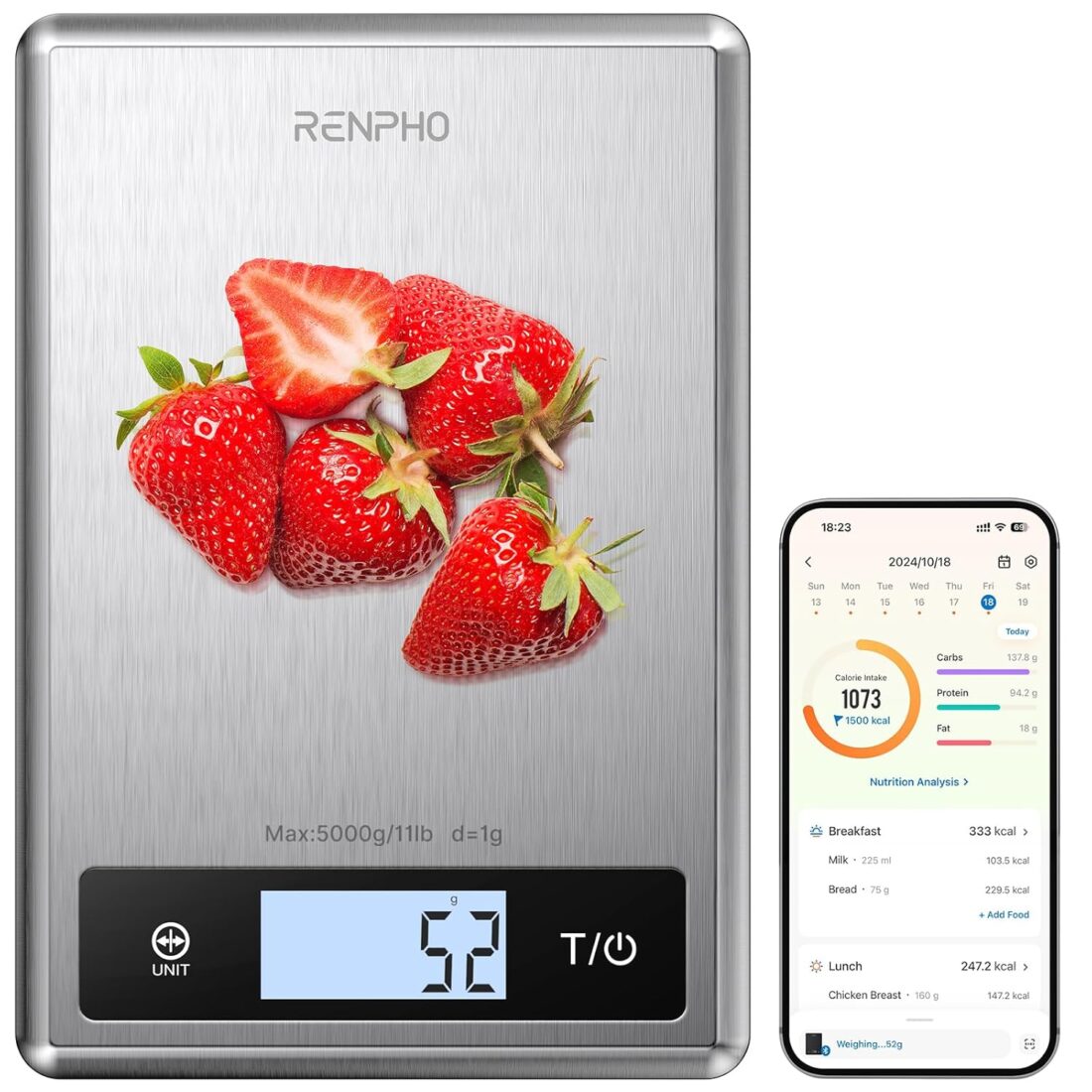 RENPHO Digital Food Scale with Nutritional Calculator