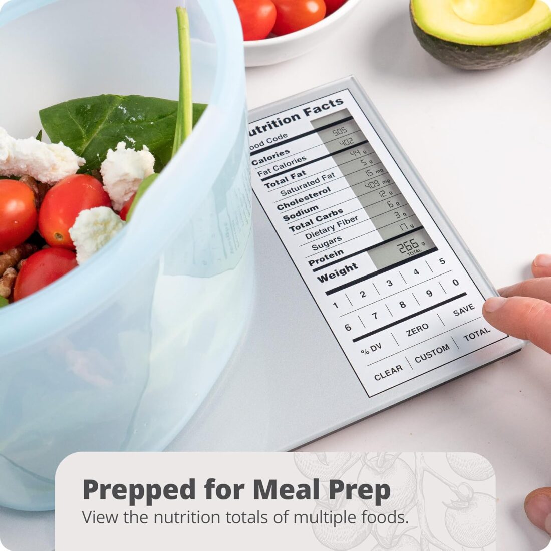 Greater Goods Nutrition Facts Food Scale and Verve Bluetooth WiFi Smart Scale with Accucheck